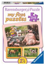3 x 6 Teile Ravensburger Kinder Rahmen my first puzzles Lotta Bauernhof 05679