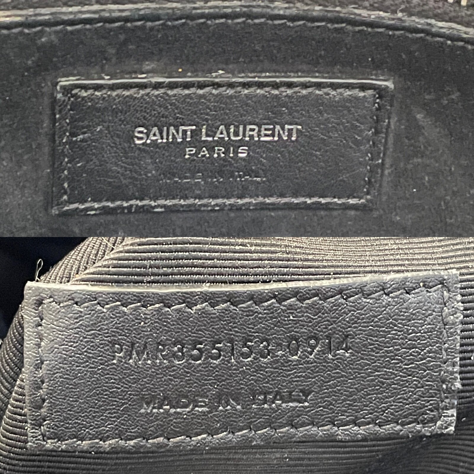 SAINT LAURENT Black Python Embossed Leather Small… - image 13