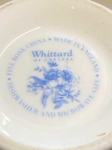 WHITTARD OF CHELSEA BLUE & WHITE FINE BONE CHINA MUG - Picture 6 of 6