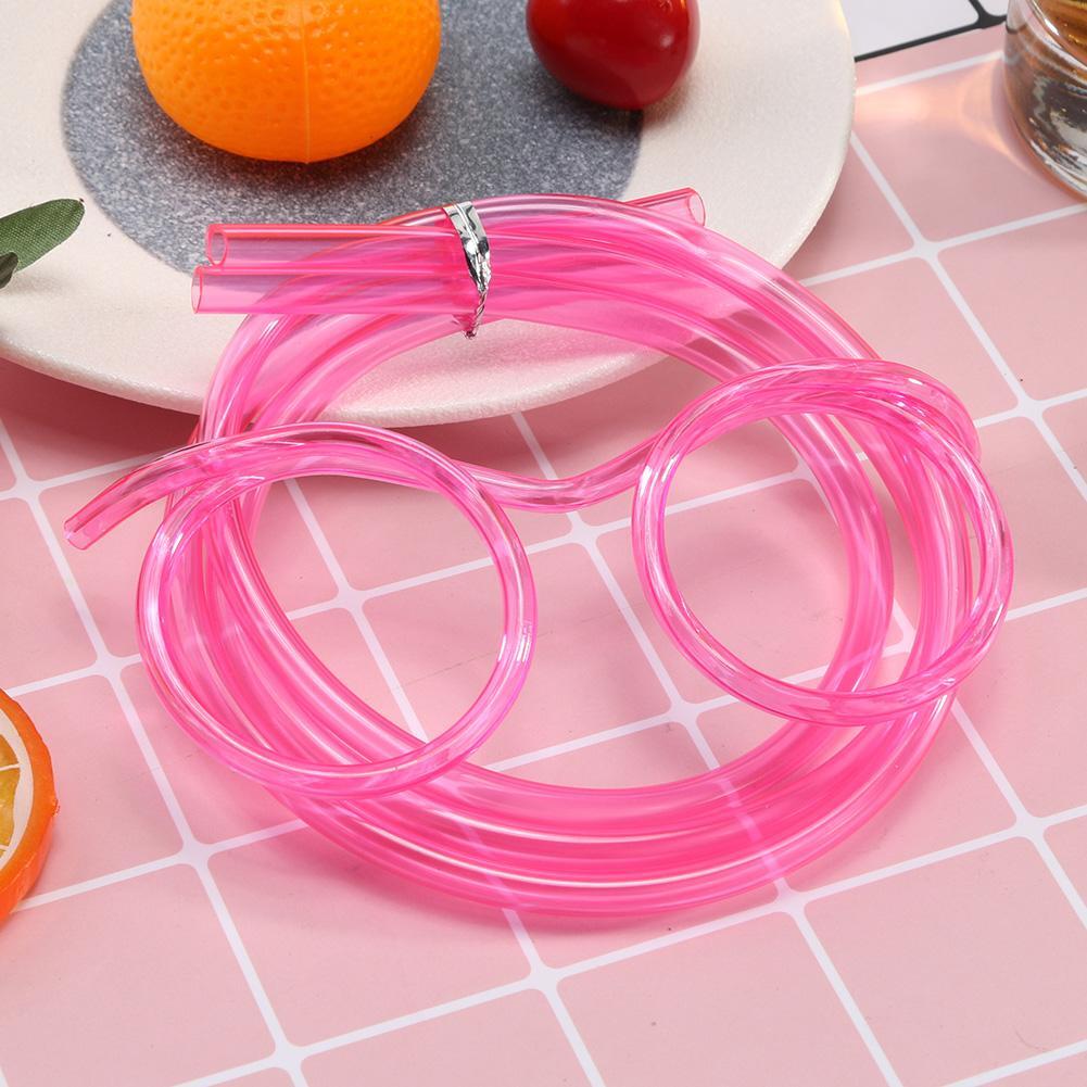 Flexible Soft Plastic Glasses Straw Kids Party Unique Drinking Tube