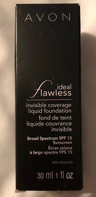 Avon Ideal Flawless Invisible Coverage Liquid Foundation Creamy Natural SPF 15