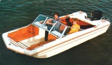 TRI-HULL TRAILERABLE BOAT COVER 13'5" TO 14'4" MAX 68" BEAM OB MADE IN USA