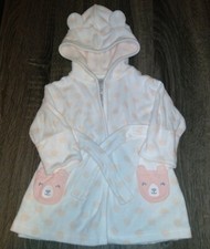 Just One You by Carter's Bath Hooded Robe - Baby Girl White/ Pink 0-9 Months