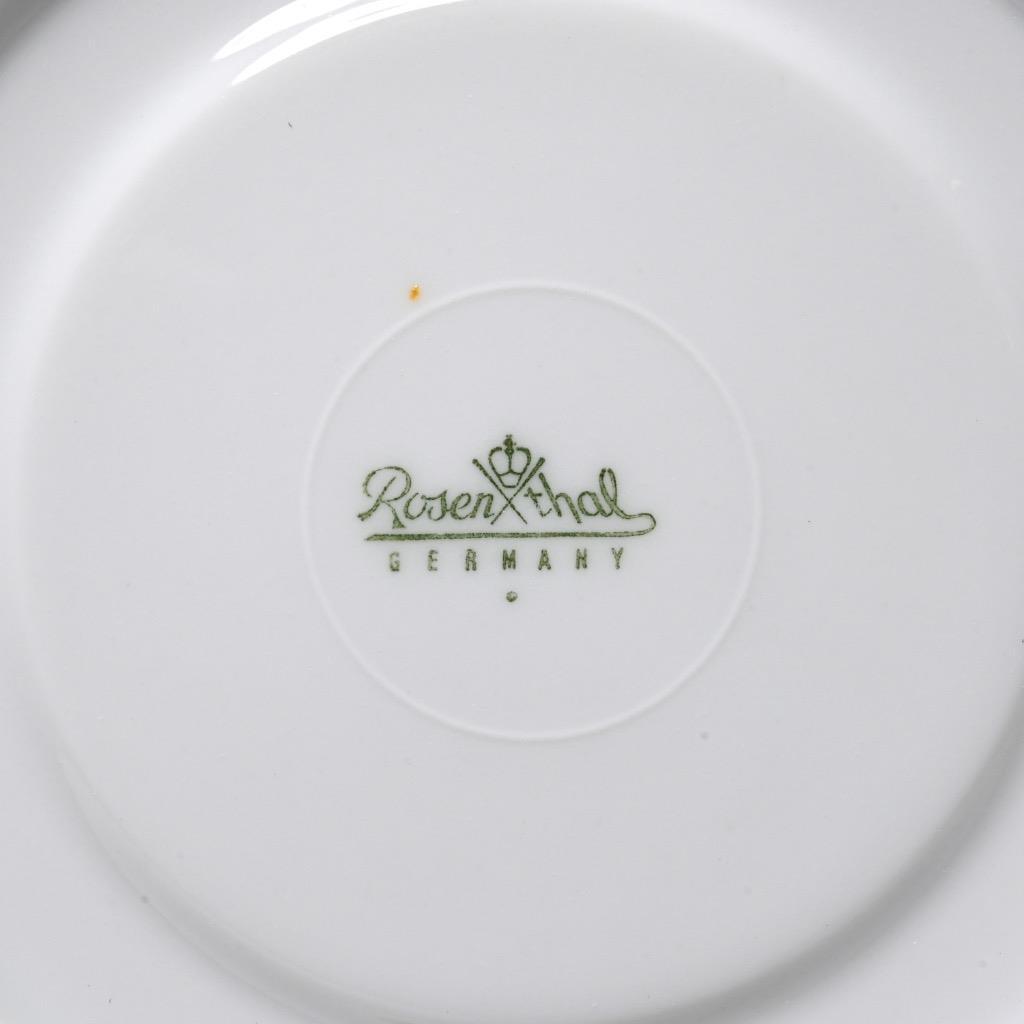 Rosenthal Continental Sunburst White Gold 5 Cream Soup Bowls 5