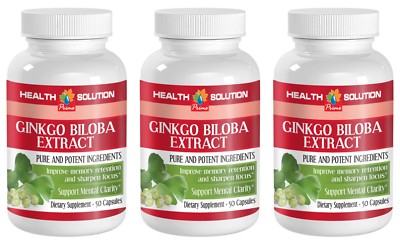 energy pills - GINKGO BILOBA 120MG - antiaging antioxidant supplement -3 Bottles