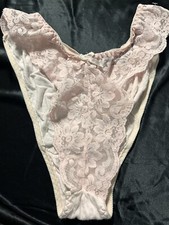 Vintage Secretly Yours Bikini Panties Soft Smooth Size 7 Hi Cut Lace