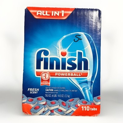 Finish All In 1 Powerball Fresh Scent Dishwasher Detergent Tablets - 110 Count
