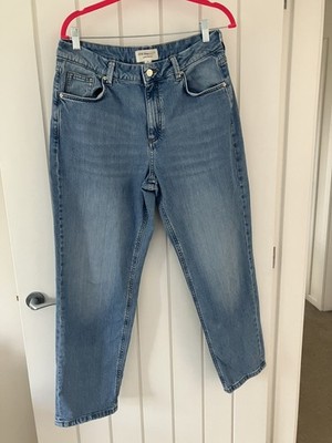 Per Una Denim Girlfriend Jeans Size 14 Reg High Waist