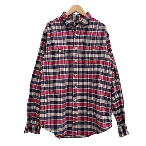 Polo Ralph Lauren Long Sleeve Check Shirt L Red Green Navy Yellow AB Condition