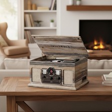 Multimedia Center with Bluetooth, CD, Cassette Player and FM Radio Functionality