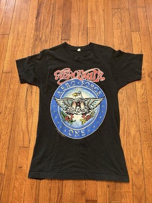 Vintage Aerosmith Aero Force One Shirt Mens Medium Black 