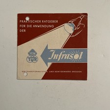 VEB Transformators- und Röntgenwerke Drezno, Infrasol . Instrukcja