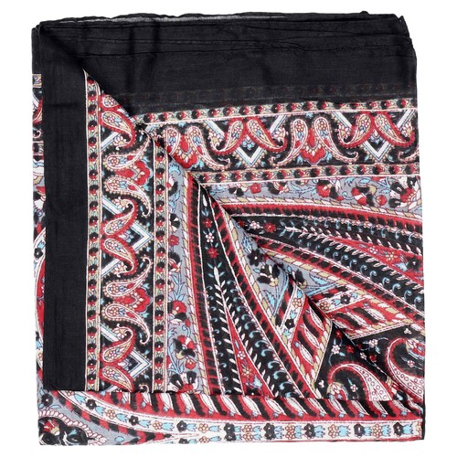 Sciarpa di cotone paisley grande piccola allover 175x50cm motivo10 sciarpa estiv - Picture 16 of 30