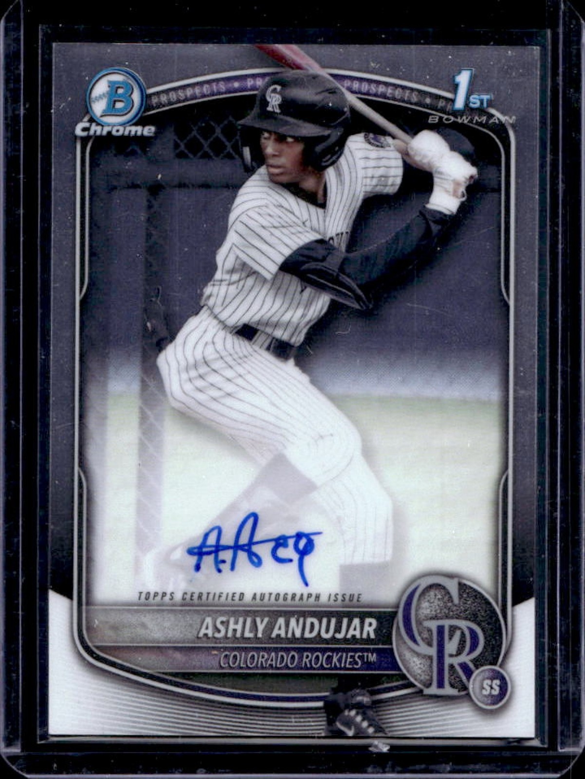 2025 Bowman Ashly Andujar Chrome Auto 1st #CPA-AA Rockies