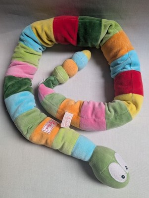 SIGIKID Schlange Wurm Regenbogen Bunt Stofftier Plüschtier Vintage XXL ca.140cm