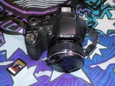 Sony Cyber-shot DSC-HX100V Digital Camera w/16gb Memory Card TESTED No Charger