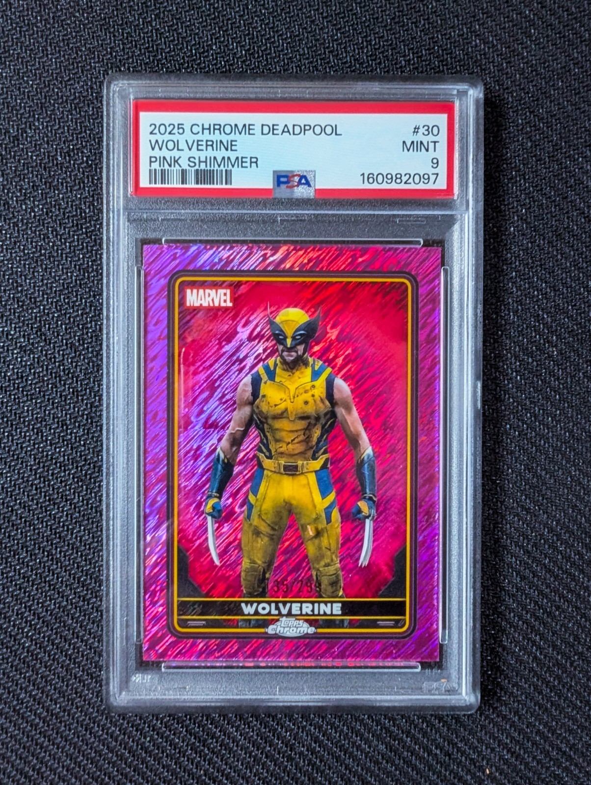 2025 Topps Chrome Deadpool #4 And Wolverine # 30 PSA 9 view 2