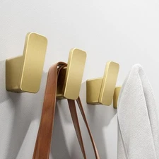 4-Pack Brushed Gold Towel Hook for Bathroom,Robe Coat Hook,Heavy Duty Wall Hooks