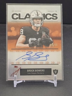 2025 Topps Signature Class - Signature Classics Brock Bowers #SC-BB Orange Auto