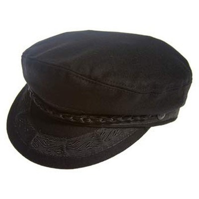 Aegean Authentic Greek Fisherman's Cap - Wool - Black - 6 3/4 - (21 1/4 Inche...