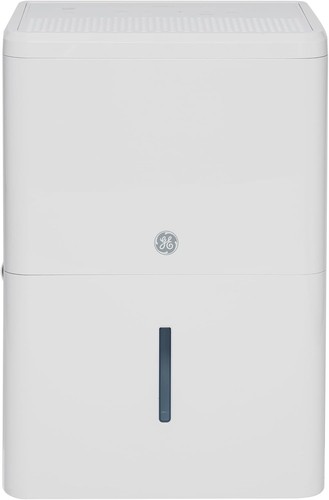 GE 50 Pint Portable Dehumidifier with Smart Dry, Drain Hose, Ultra Quiet, White