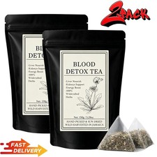 2 Pack Jamaican Healing Garden Blood Detox Tea, Chef Tijani Blood Detox Tea