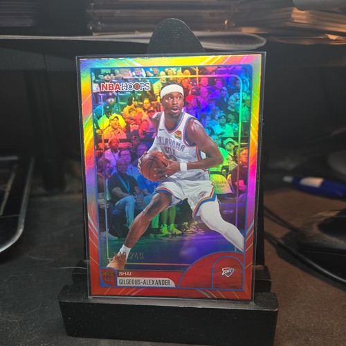 2025-26 Topps NBA Hoops Shai Gilgeous-Alexander #86 Rainbow Red and Orange /249