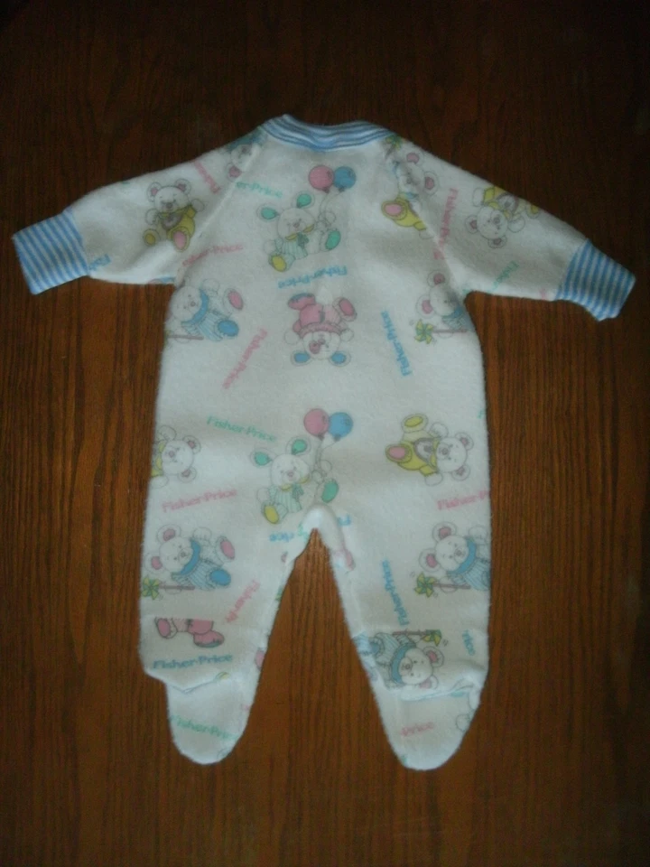 Fisher Price Puffalump Manta Bebé Dormir Pijama Pijama con Pies talla 0-6 meses blanco Foto 2 de 3