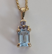 9 kt Gelbgold Anhänger Charm Topas und Ameth...