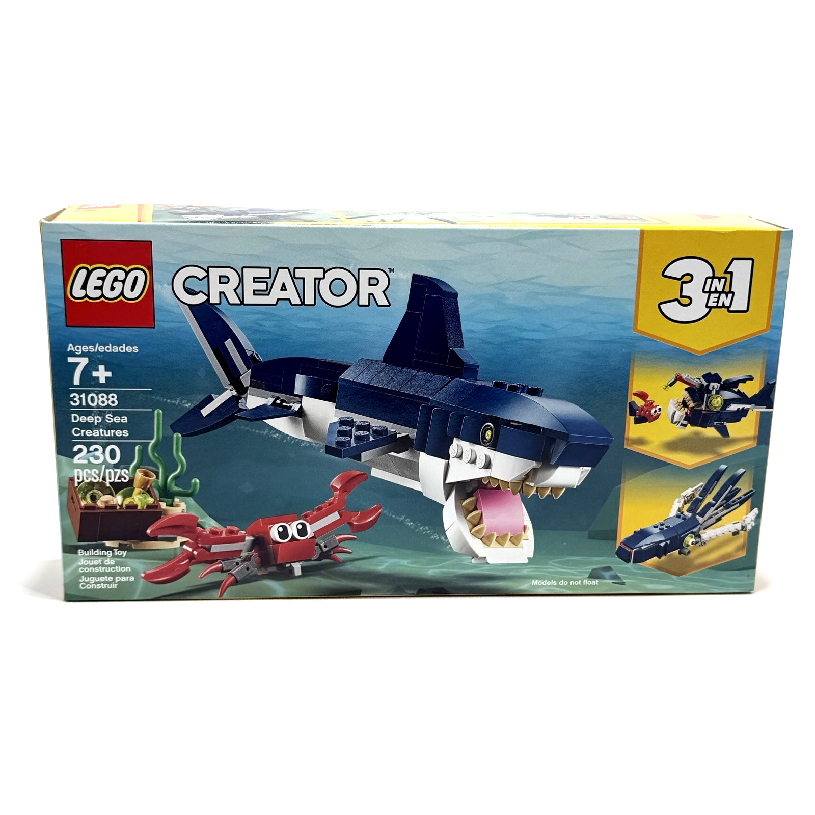Lego Creator 31088 3-in-1 Deep Sea Creatures 230 Pieces New RETIRED
