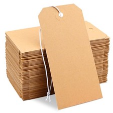 Shipping Tags with Elastic String Blank Labeling Tags with Strings Attached
