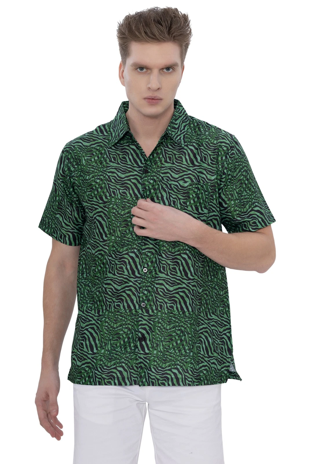HAPPY BAY Men's Hawaiian Shirts Short Sleeve Button Down Shirt Mens Summer