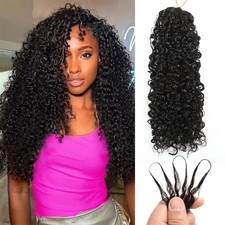 18" 60g Human Hair Crochet, Black Women Afro Kinky Burmese Curly Bundle