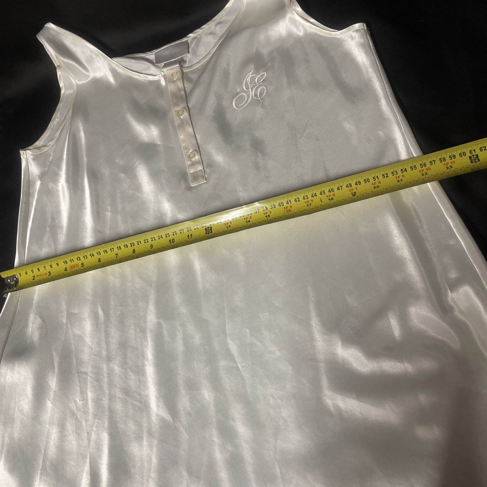 Intimidate Essentials White Silky Sleeveless Nigh… - image 15