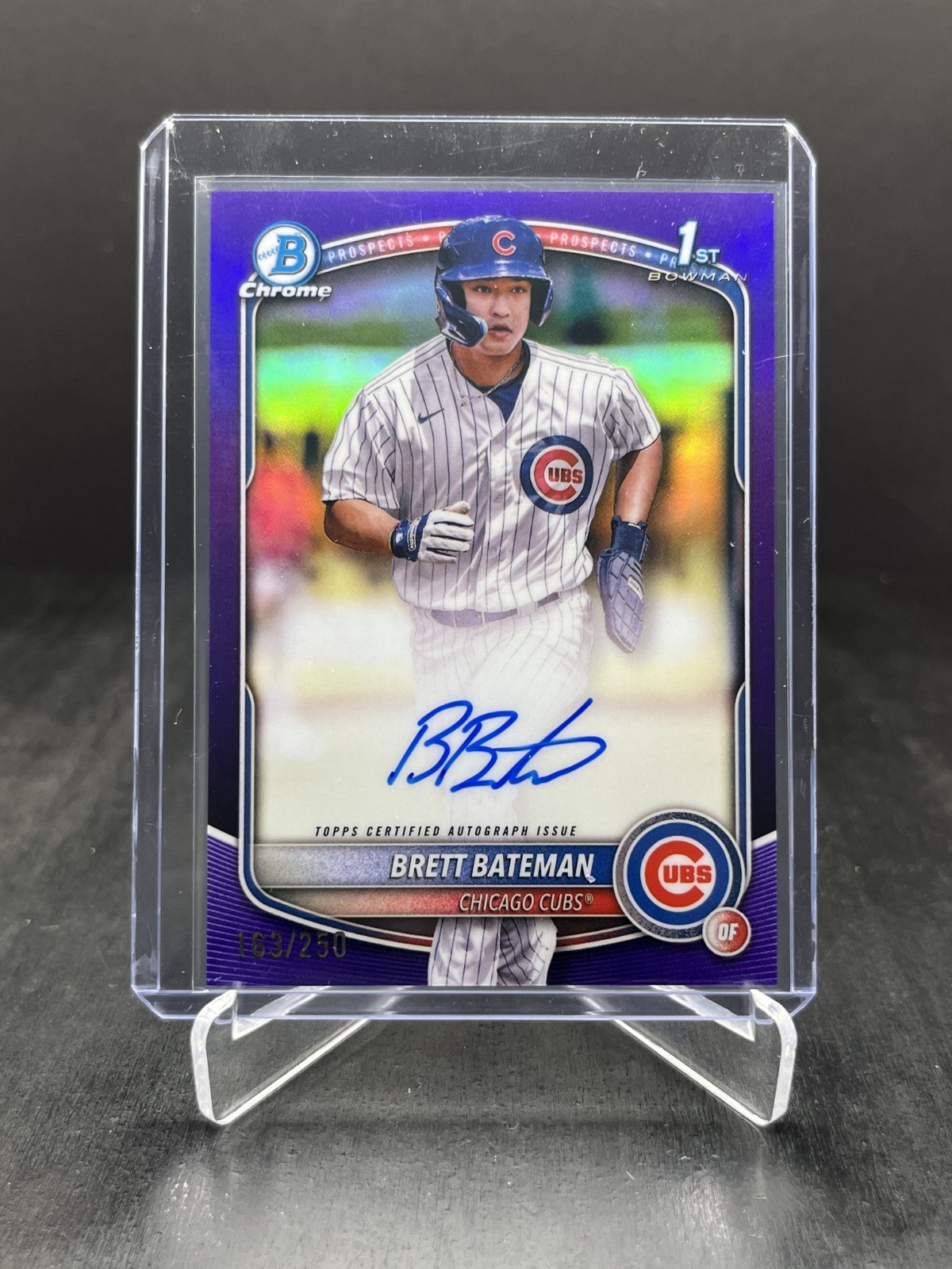 2025 Bowman Chrome Brett Bateman 1st Auto Purple Refractor 163/250 #CPA-BBA