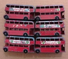 6x Matchbox by Lesney No.5c Vintage Diecast Routemaster Buses Playworn Condition