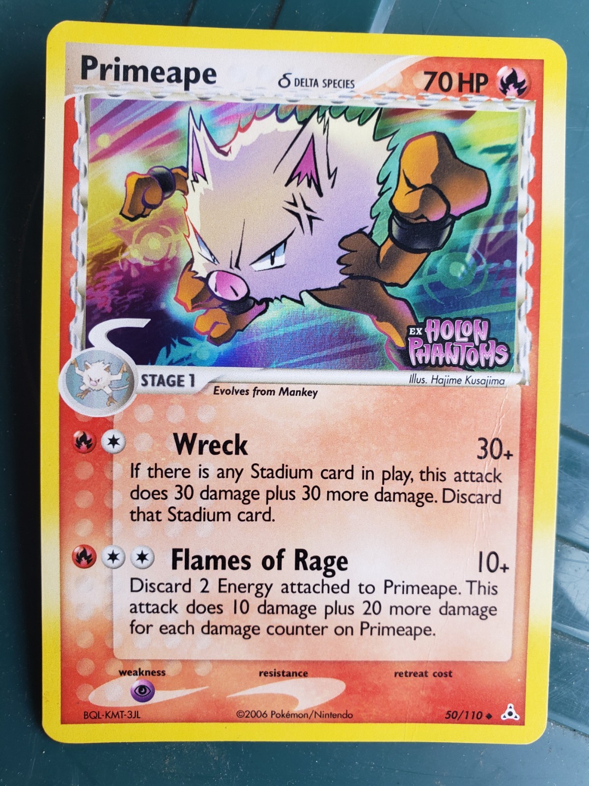 Pokemon EX Holon Phantoms Primeape 50/110 Holo Stamped Uncommon 2006 - NM