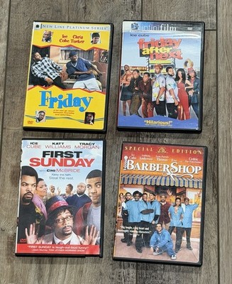 Friday, Friday After Next, Barbershop, First Sunday Lot of 4 DVDs Cube Tucker