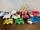 Vintage Fisher Price Little People Plastic Lot Of 10 Vehicles