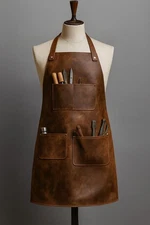 Leather Apron Men BBQ Cooking Butcher Chef Women Blacksmith Woodworking