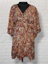 MINKPINK Gabae Wrap Mini Dress romance goth XL ditsy floral
