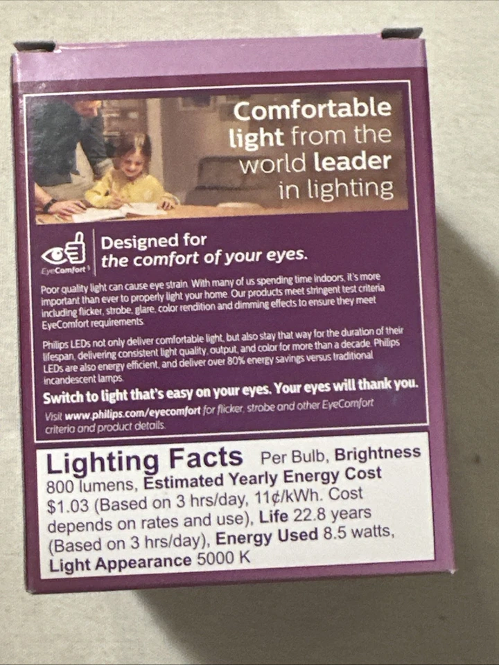 PHILIPS 75-Watt (8.5w) Indoor PAR20 Dimmable Daylight LED Flood Light T20 - Image 2 of 3