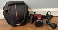 Nikon Coolpix B500 16.0MP Digital Camera Red 40x Wide Optical Zoom Tested W/ Bag