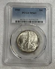 GRADED 1943 Walking Liberty Half Dollar PCGS MS 63 Silver American Coin