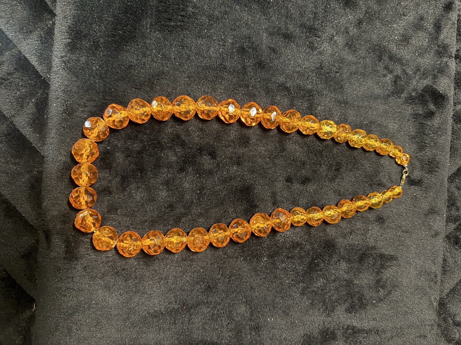 Amber Bead Necklace Vintage