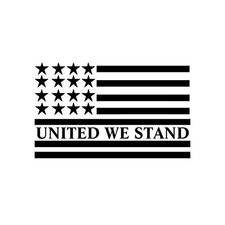 Flag Stripes and Stars NOK Vinyl Sticker - Cars Trucks - United We Stand
