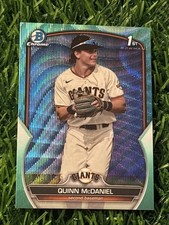 2023 Bowman Chrome Aqua Wave Refractor Quinn Mcdaniel #Bdc-136 /125 Giants