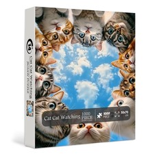 1000 Piece Puzzle Funny Cats Jigsaw For Adults Cute Kitten Animal Theme Art