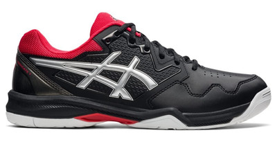 ASICS Men's Gel-Dedicate 7 Tennis Shoes Sz 12 Black Pure Silver Red Sneakers NEW