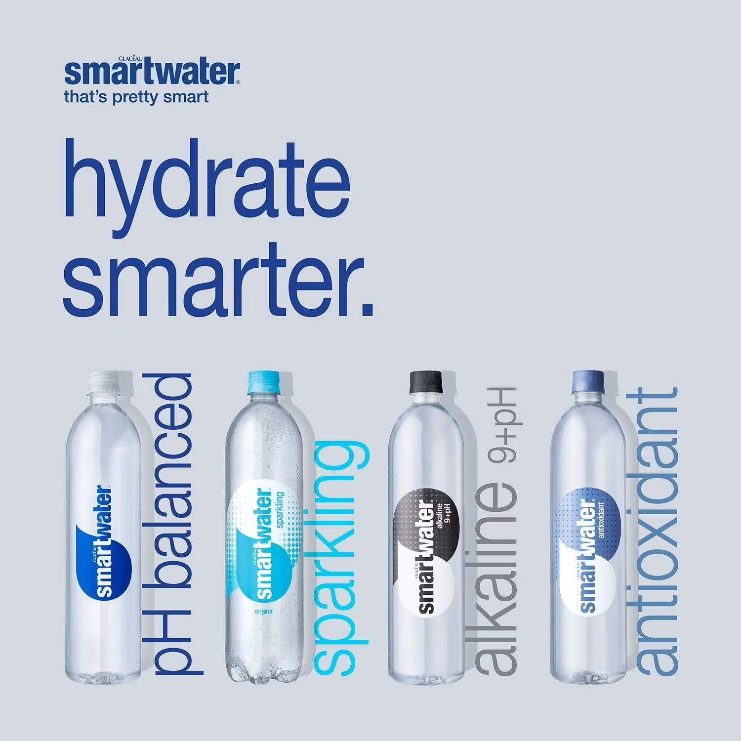 SmartWater Vapor Distilled Premium Water Bottles, 1 L., 15 pk.